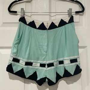 Mara Hoffman Mint and Black High Waist Shorts